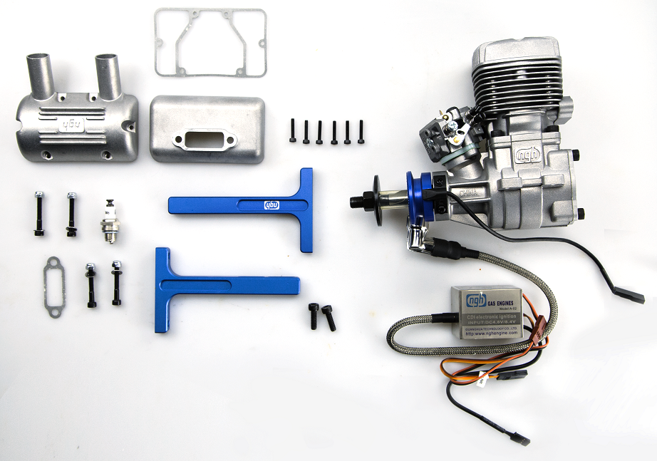 NGH GT35 R – 35CC REAR EXHAUST GAS 2-STROKE W/MUFFLER