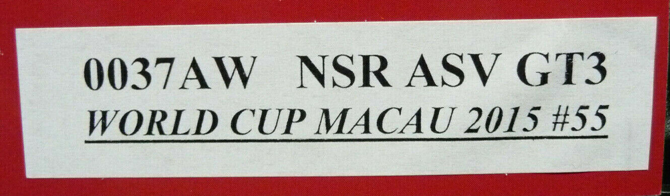 NSR 1:32 0037AW ASV GT3 World Cup Macau 2015 No.55 slot car also suits scalextric/carrera