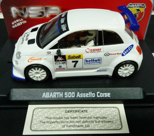 NSR 1:32 0040SW Abarth 500 Assetto Corse Selenia No7 slot car also suits  scalextric/carrera