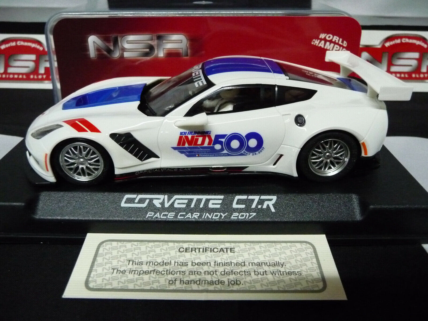 NSR 1:32 0062AW Corvette C7R Pace Car Indy 2017 slot car also suits  scalextric/carrera