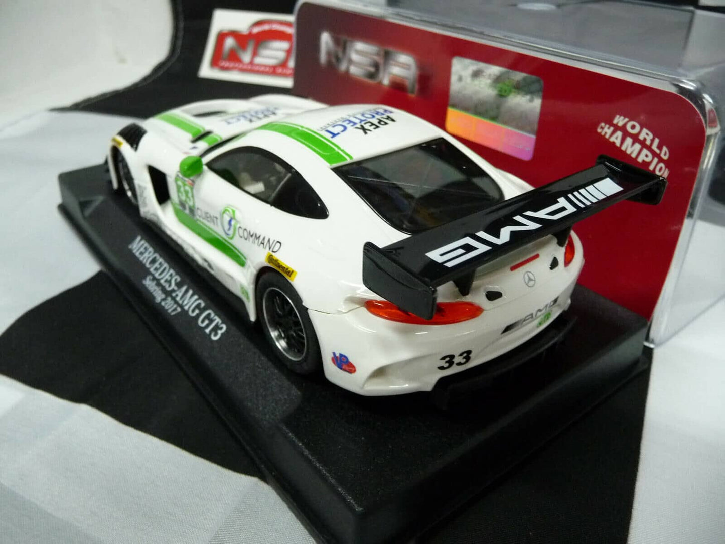 NSR 1:32 0114SW Mercedes - AMG Sebring 2017 No.33 slot car also suits scalextr/carrera