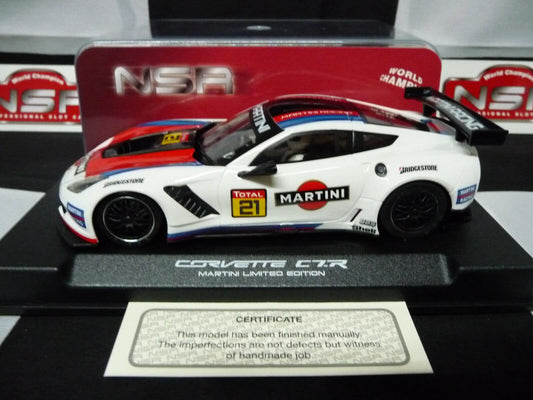 NSR 1:32 0159AW Corvette C7R Martini Racing White No.21 slot car also suits  scalextric/carrera