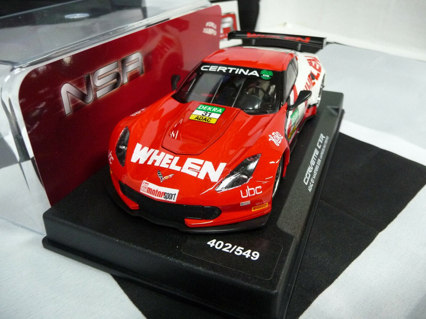NSR 1:32 0179AW Corvette C7R Whelen ADAC 2016 No.31 slot car also suits scalextric/carrera