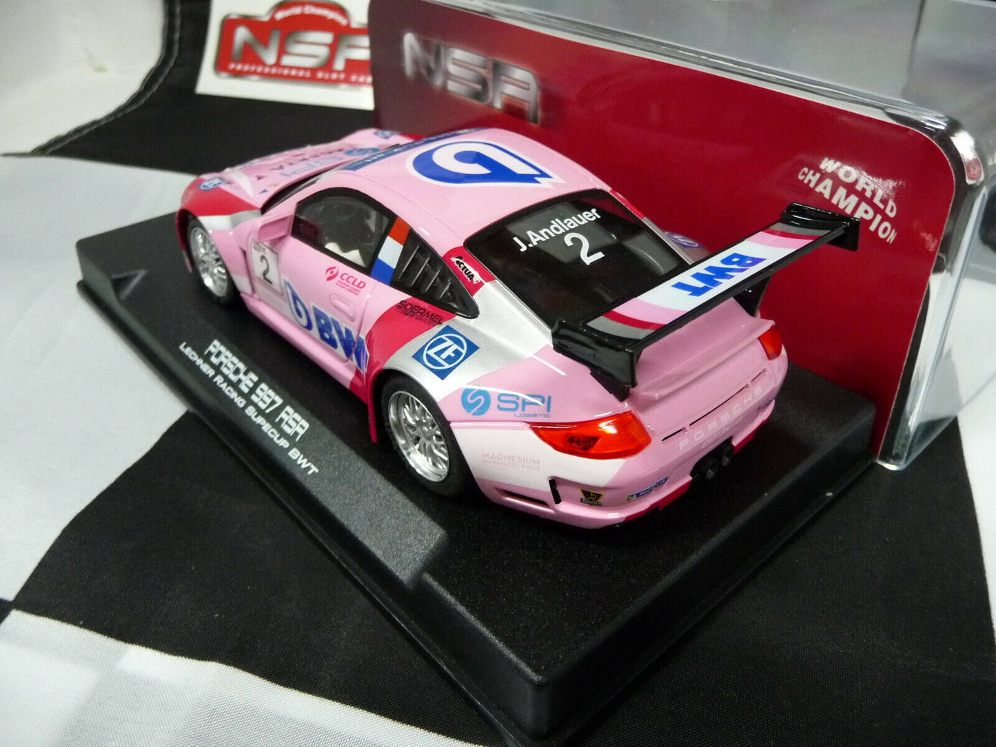 NSR 1:32 0188AW Porsche 997 Super Cup BWT J.Andlauder No.2 scalextric/carrera