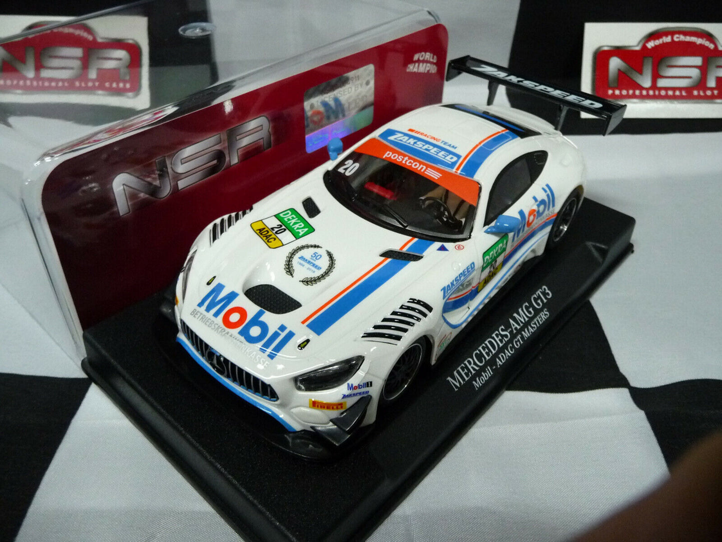 NSR 1:32 0189AW Mercedes-AMG GT3 Mobil ADAC GT MASTERS No20 slot car also suits scalex/carrera