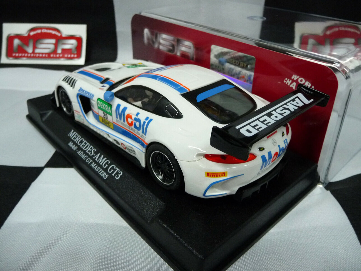 NSR 1:32 0189AW Mercedes-AMG GT3 Mobil ADAC GT MASTERS No20 slot car also suits scalex/carrera