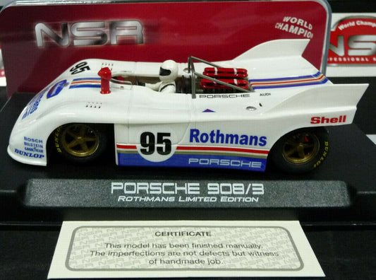 NSR 1:32 0195SW Porsche 908/3 Rothmans Limited Ed No.95 slot car also suits  scalextric/carrera