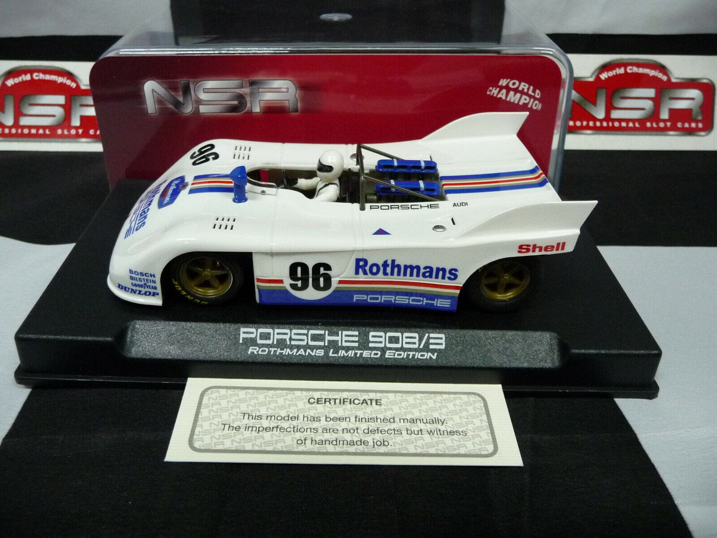 NSR 1:32 0196SW Porsche 908/3 Rothmans Limited Ed No.96 slot car also suits scalextric/carrera