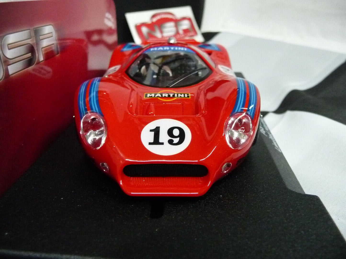 NSR 1:32 0219SW P68 FORD Martini Racing RED No.19 slot car also suits scalex/carrera