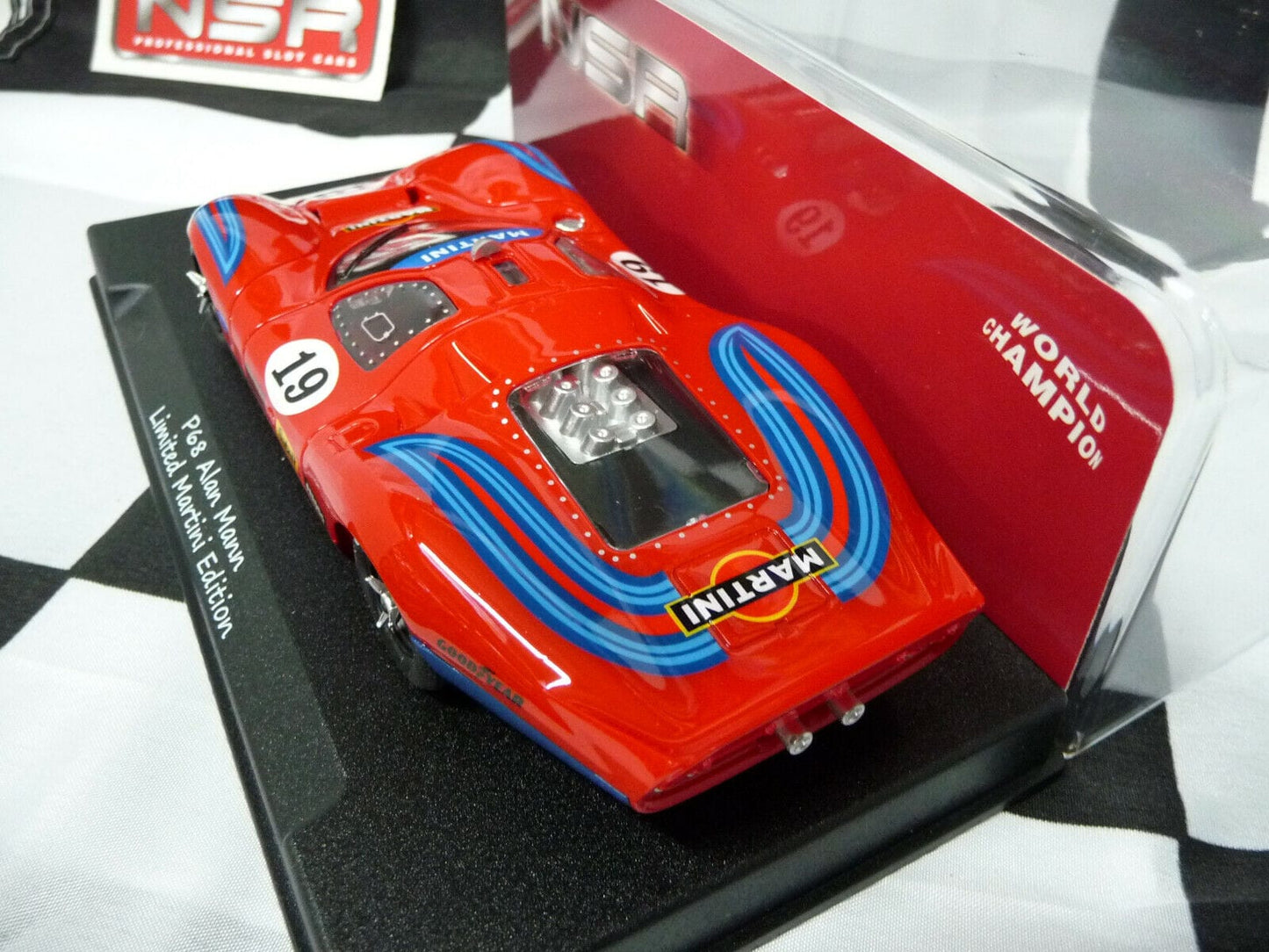 NSR 1:32 0219SW P68 FORD Martini Racing RED No.19 slot car also suits scalex/carrera