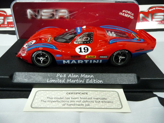 NSR 1:32 0219SW P68 FORD Martini Racing RED No.19 slot car also suits  scalex/carrera