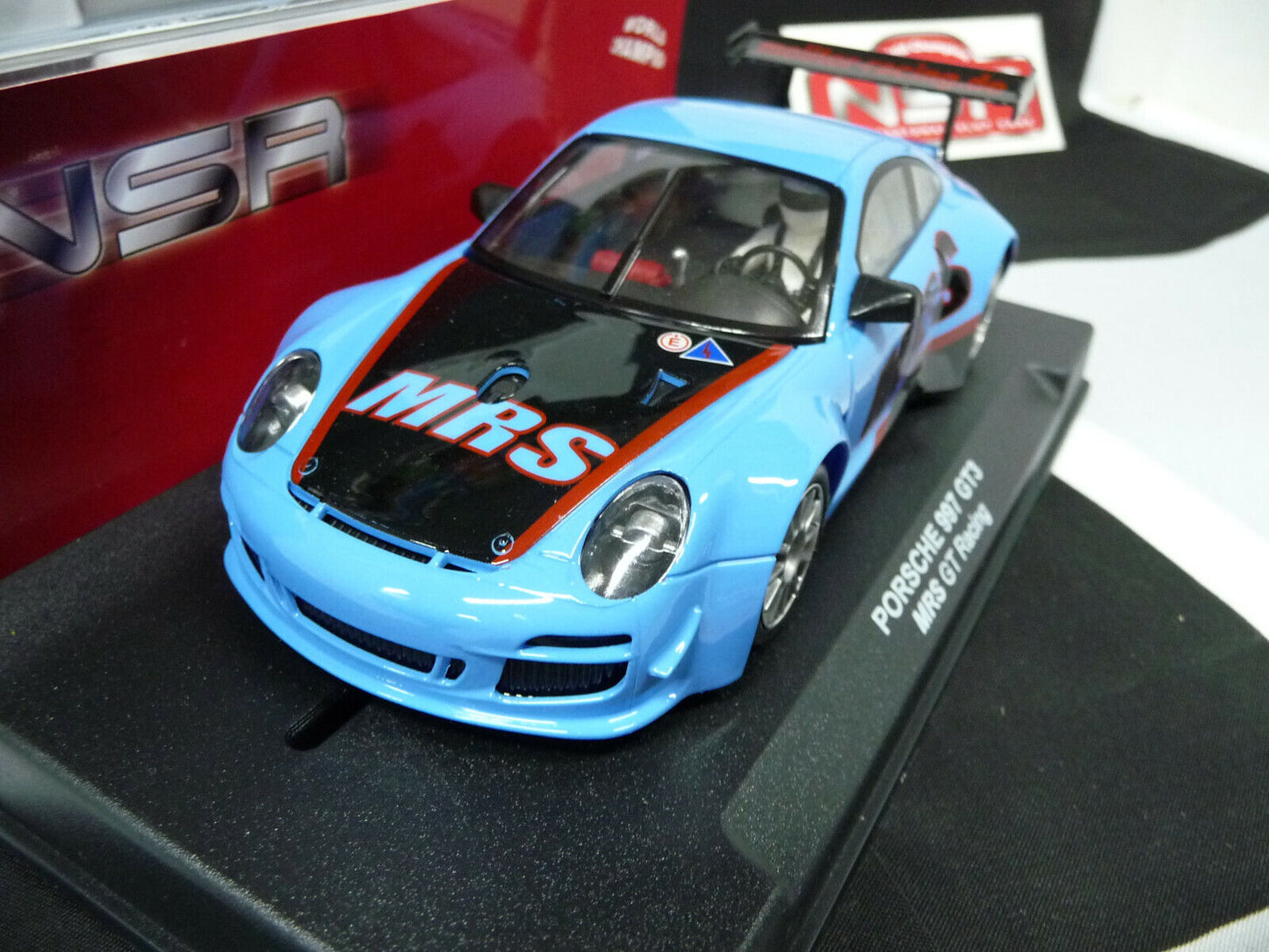NSR 1:32 1176AW Porsche 997 GT Team MRS GT Racing slot car also suits scalextric/carrera