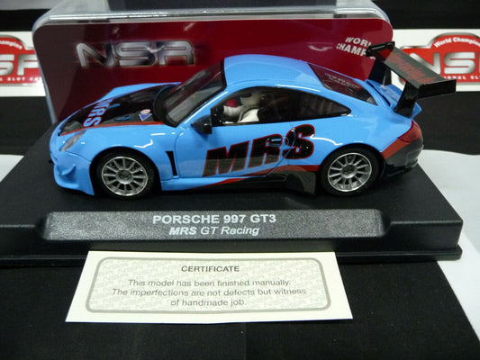 NSR 1:32 1176AW Porsche 997 GT Team MRS GT Racing slot car also suits  scalextric/carrera