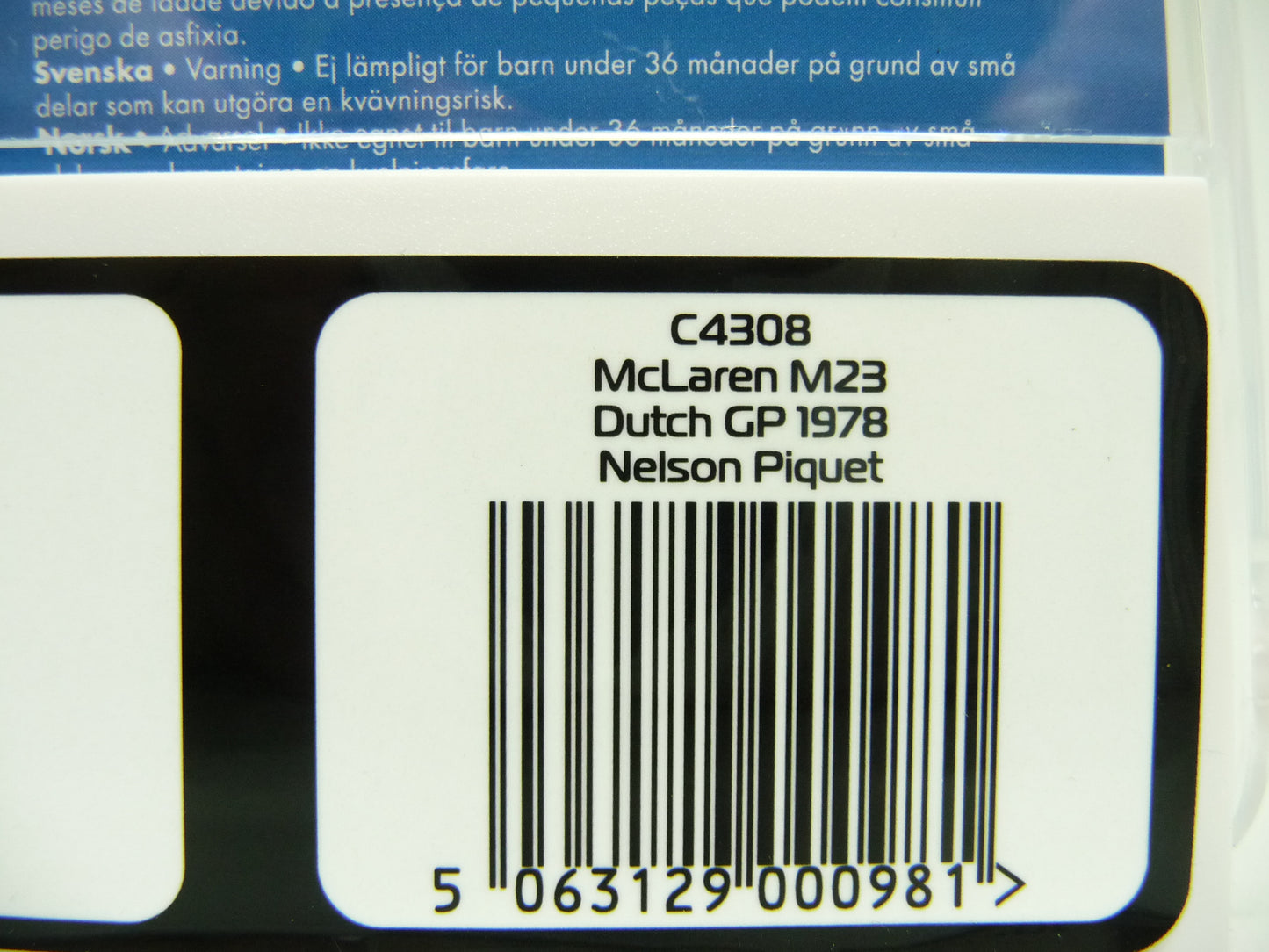 Scalextric C4308 Mclaren M23 Dutch Gp 1978 Nelson Piquet