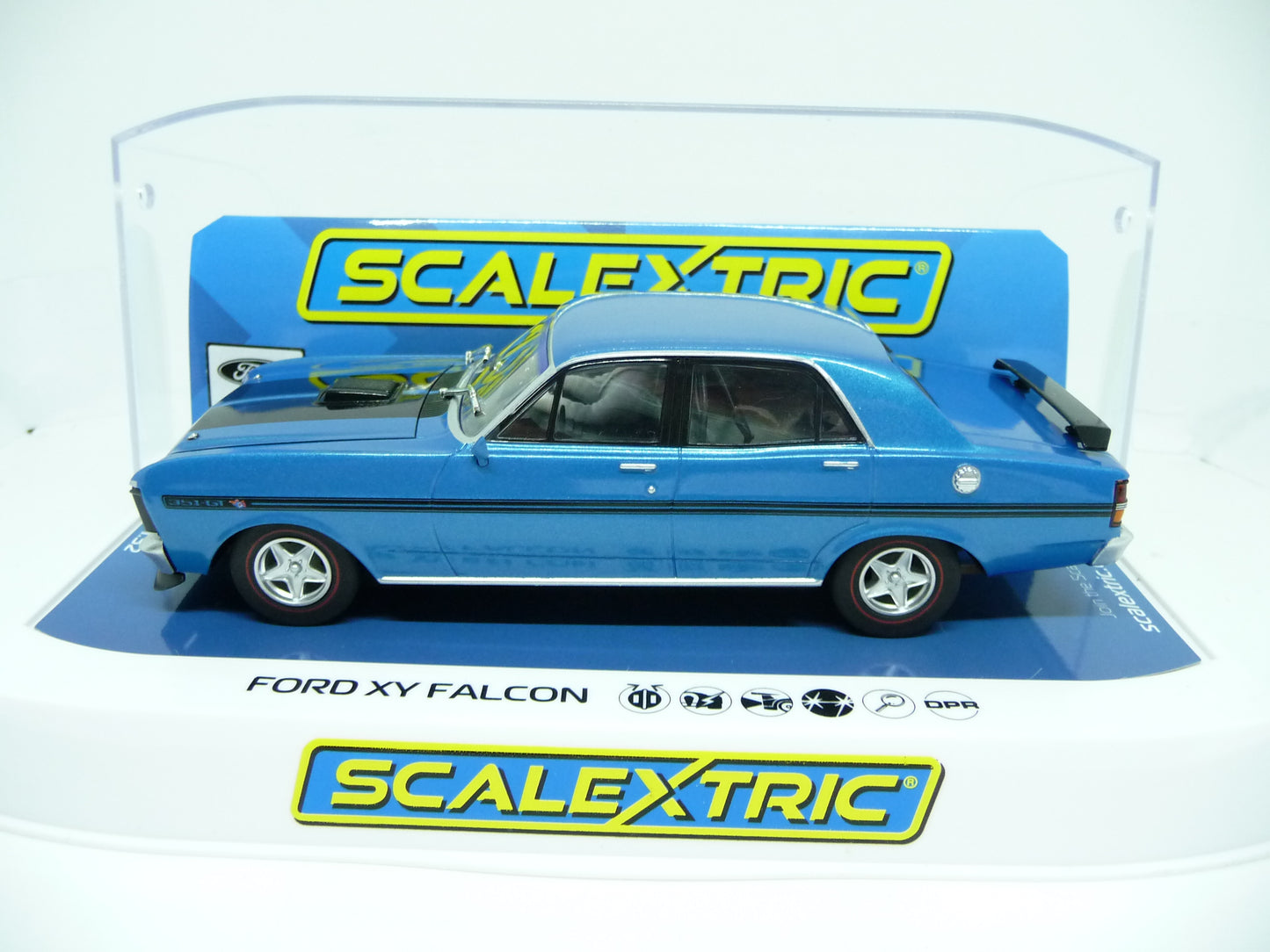 Scalextric C4171 1:32 FORD XY FALCON - GTHO PHASE III - Electric Blue Slot Car
