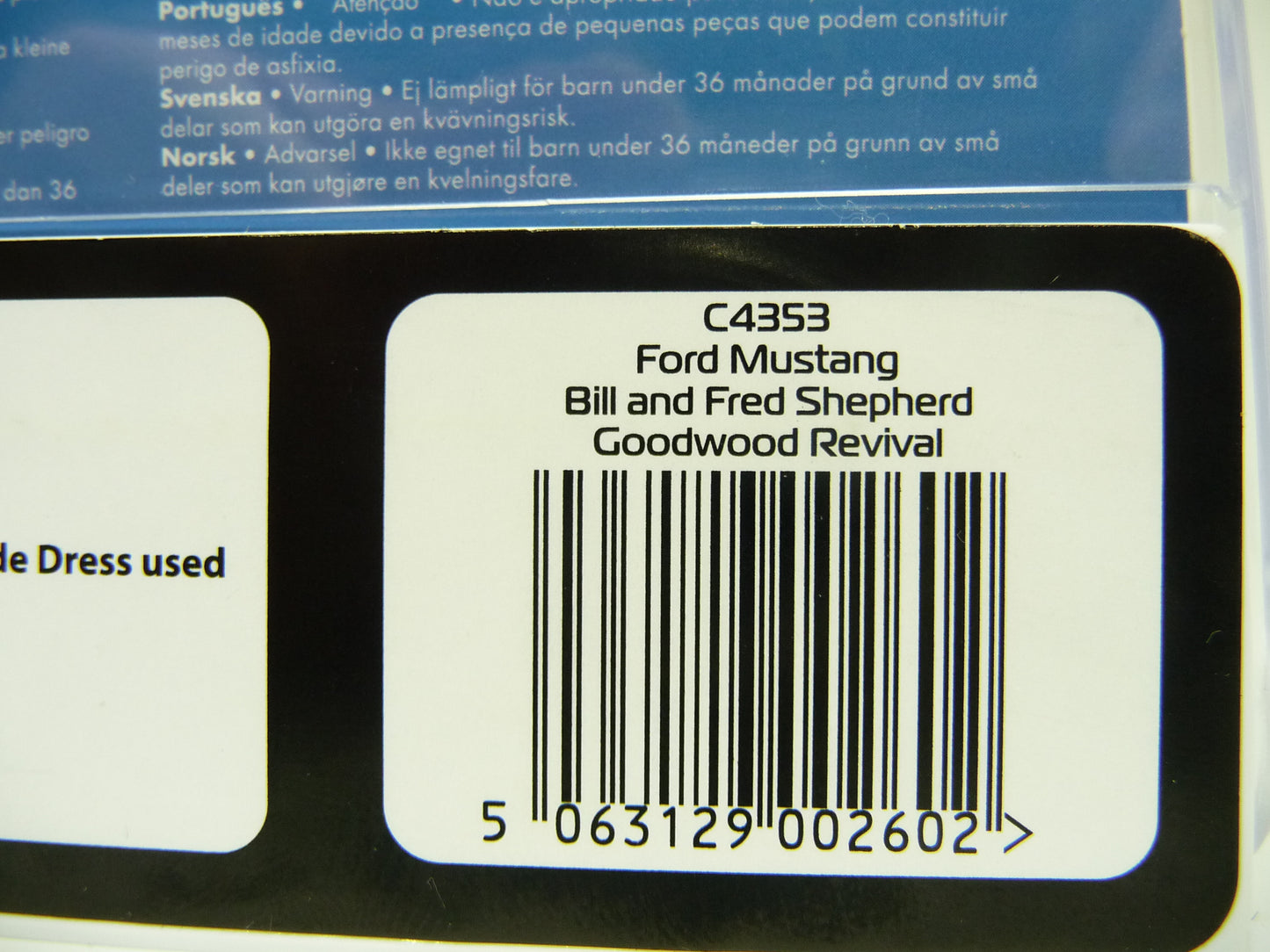 Scalextric C4353 Ford Mustang Bill and Fred Shepherd slot car also suits Carrera