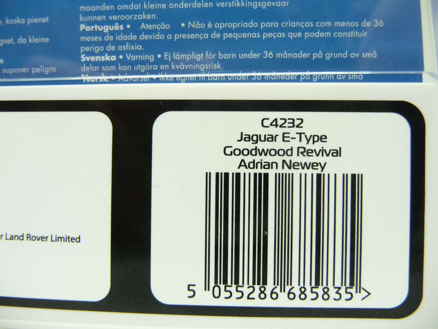 Scalextric C4232 Jaguar E Type Goodwood Revival Adrian Newey slot car also suits Carrera