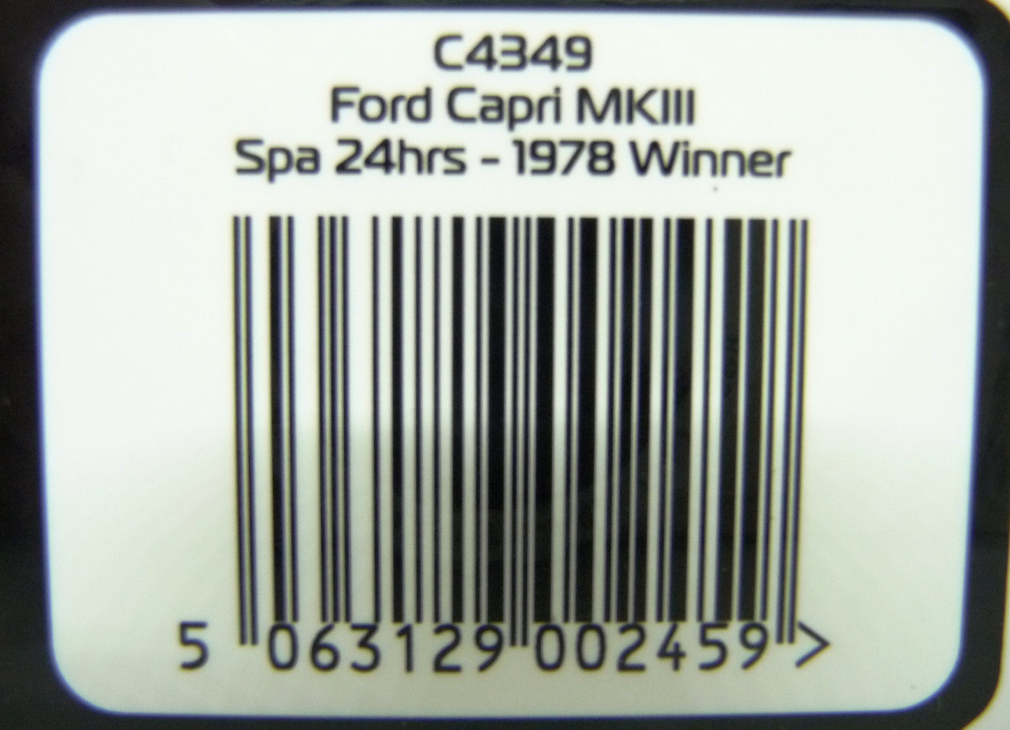 Scalextric C4349 Ford Capri Mkiii - Spa 24hrs 1978 Winner