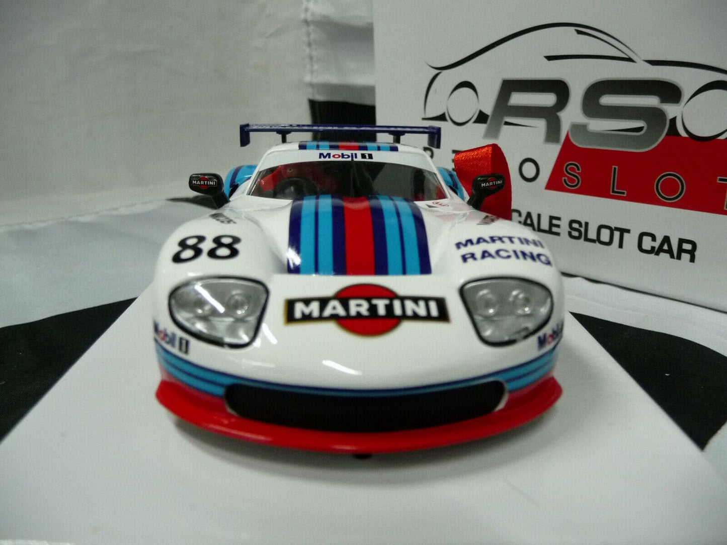Revoslot 1:32 RS0071 Marcos Martini Racing White No88 slot car also suits Scalextric/Carrera