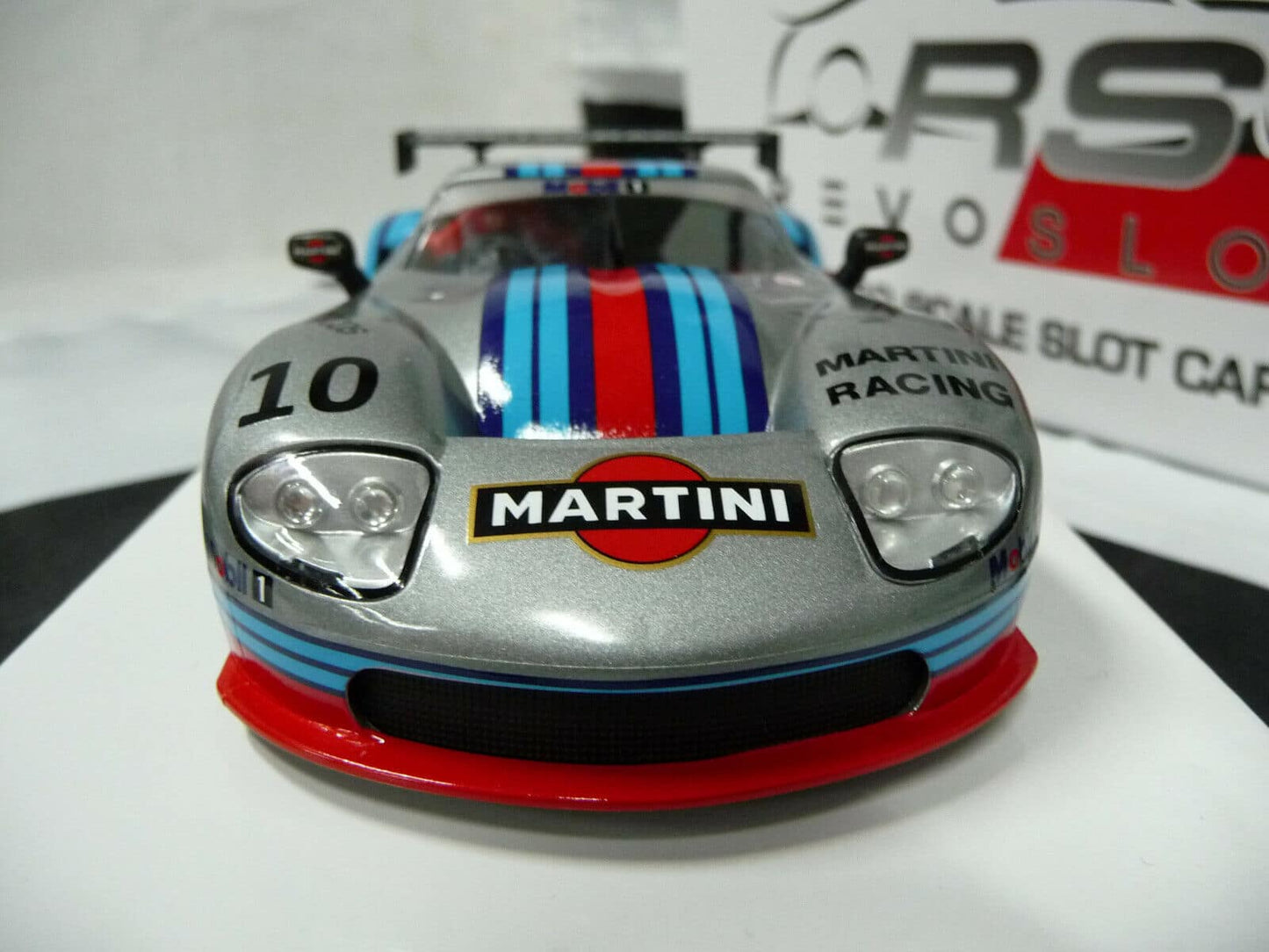 Revoslot 1:32 RS0075 Marcos Martini Racing Silver No.10 slot car also suits Scalextric/Carrera