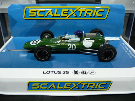 Scalextric C4195 1:32 Lotus 25 British  1962 Jim Clark Slot car suit Carrera