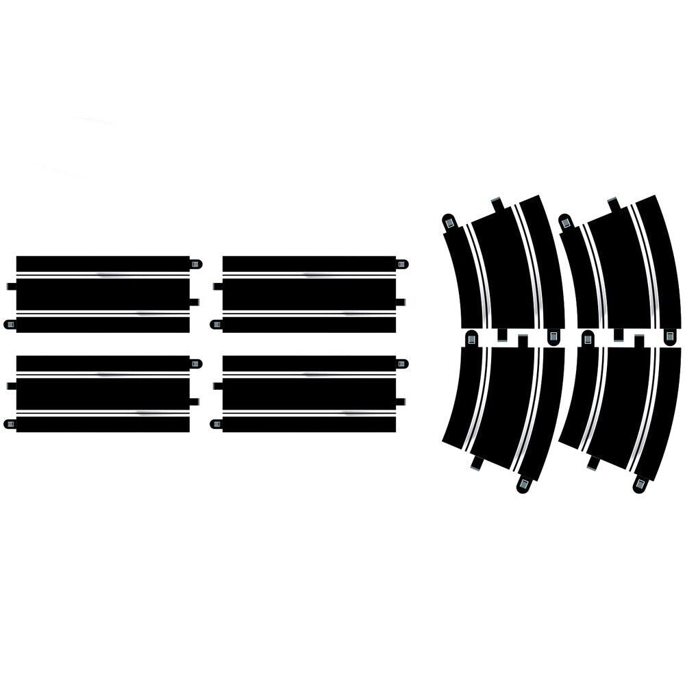 Scalextric C8556 TRACK EXTENSION PACK 7 - 4 X STRAIGHTS & 4 X R4 CURVES