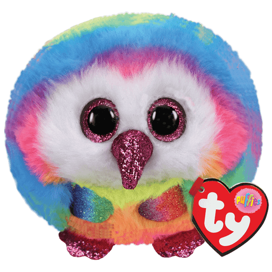 Ty Beanie Boos - Puffies - Owen - Multicolor Owl 10cm