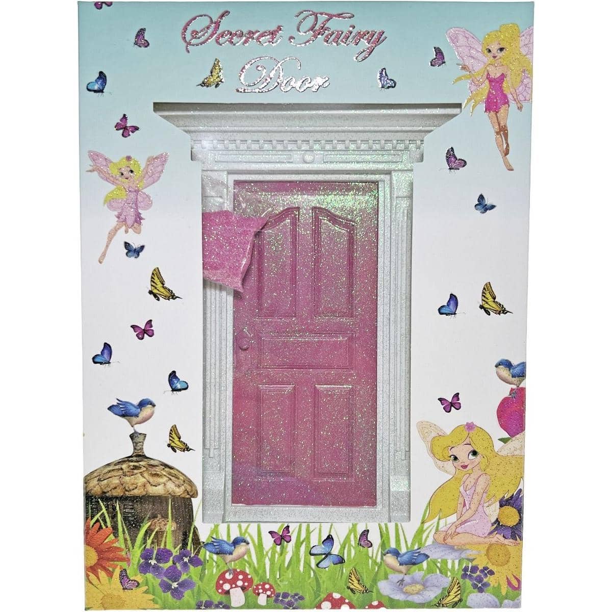 Cotton Candy -  Dark Pink Glitter Secret Fairy Door