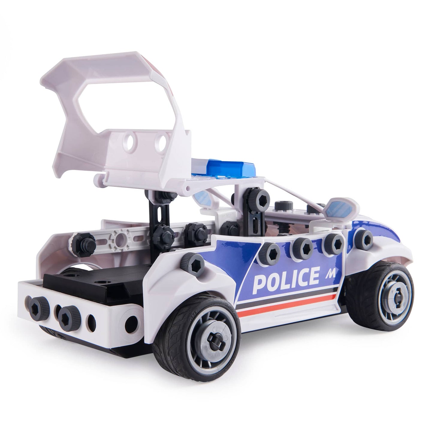 Meccano - Junior Rc Police Car Toy Model Building Kit Stem