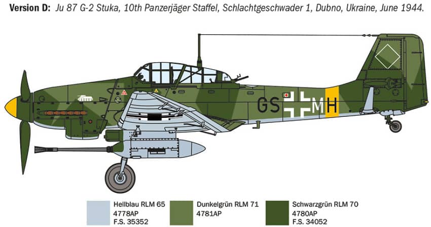 Italeri - 1:72 Junker Ju 87 G-2 Kanonenvogel