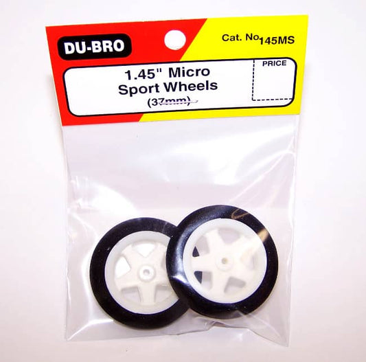 DUBRO -  145MS 1.45in MICRO SPORT WHEELS (1 PAIR PER CARD)