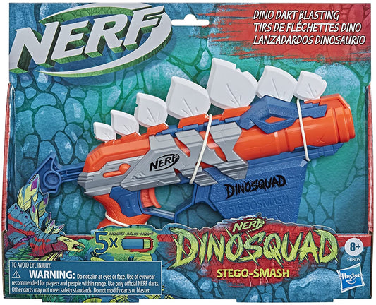 Nerf -  Dinosquad Stegosmash Dart Blaster Dinosaur Design Stegosaurus Spikes Hasbro