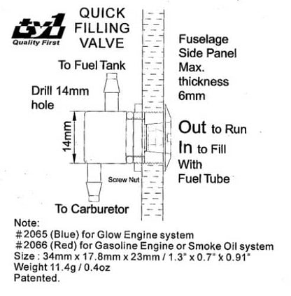 TY1 -  FILLING VALVE RED PETROL USE TY2066