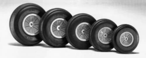 DUBRO -  4' DIA TREAD L/W WHEEL  400TL