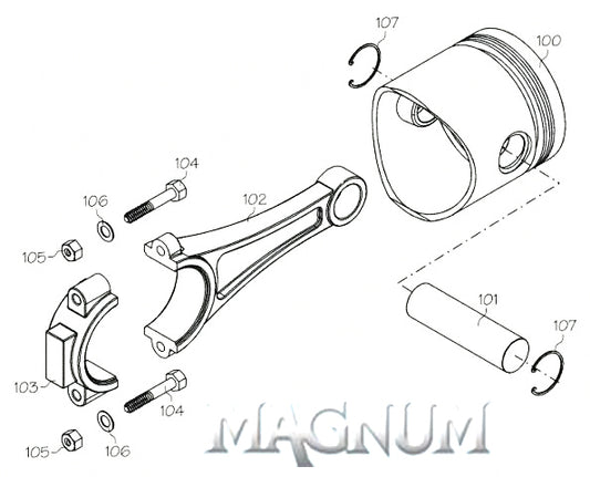61120 (MAGNUM ENGINE PART) MUFFLER BOLT SET