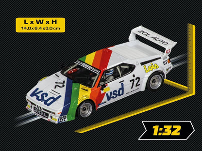 Carrera -  Evolution 1:32 - Bmw M1 'bmw Zol auto No.72 24h 1981 Slot Car Also Suits Scalextric