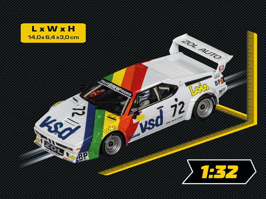 Carrera -  Evolution 1:32 - Bmw M1 'bmw Zol auto No.72 24h 1981 Slot Car Also Suits Scalextric