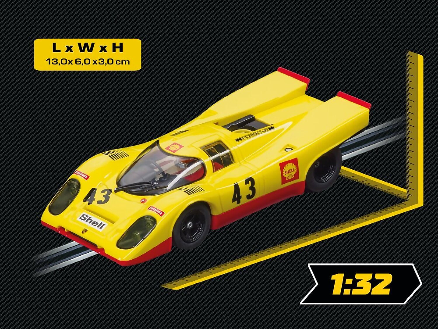 Carrera - Evolution 1:32 - Porsche 917 Kh No.43 Slot Car Also Suits Scalextric