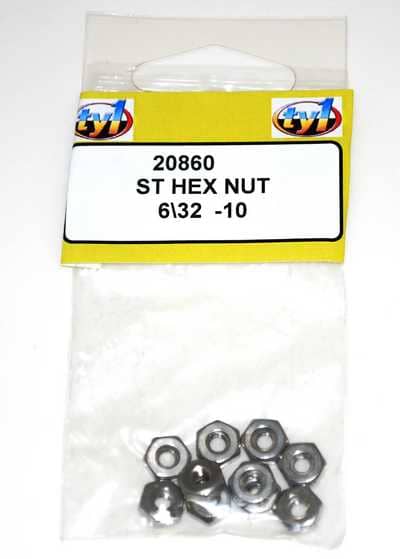 TY1 -  ST HEX NUT 6/32 - 10