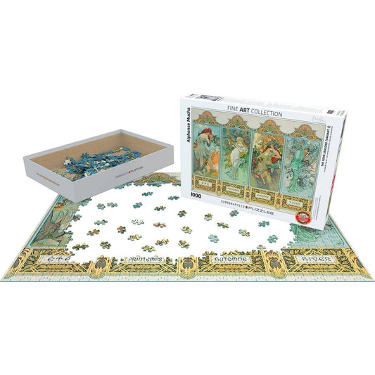 Eurographics - The Four Seasons (Variant 3) by Alphonse Mucha - Jigsaw Puzzle 1000 Pieces