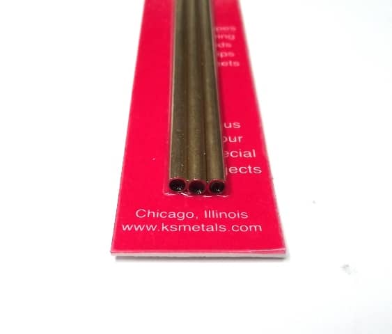K&S METAL #9835 BRASS ROUND TUBE 3.5X300MM 3PCS