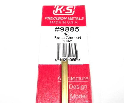 K&S METAL #9885 BRASS CHANNEL 1:8X300MM 1PCS