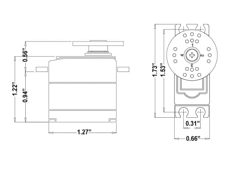 HITEC -  HS-225MG SERVO METAL GEAR