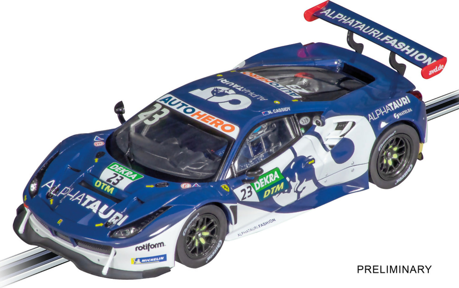 Carrera - Evolution 1:32 - Ferrari 488 Gt3 alphatauri Af Corse No.23 DTM Slot Car Also Suits Scalextric