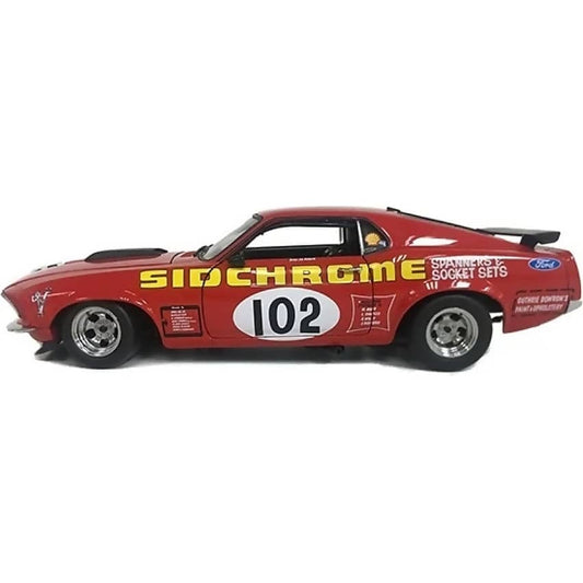 DDA Collectibles -  1:64 Scale - 1969 Ford Mustang Boss 302 #102 Jim Richards Sidchrome Racing - Diecast Model