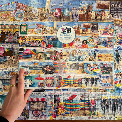 Gibsons - Deckchairs & Donkeys Jigsaw Puzzle 1000 Pieces