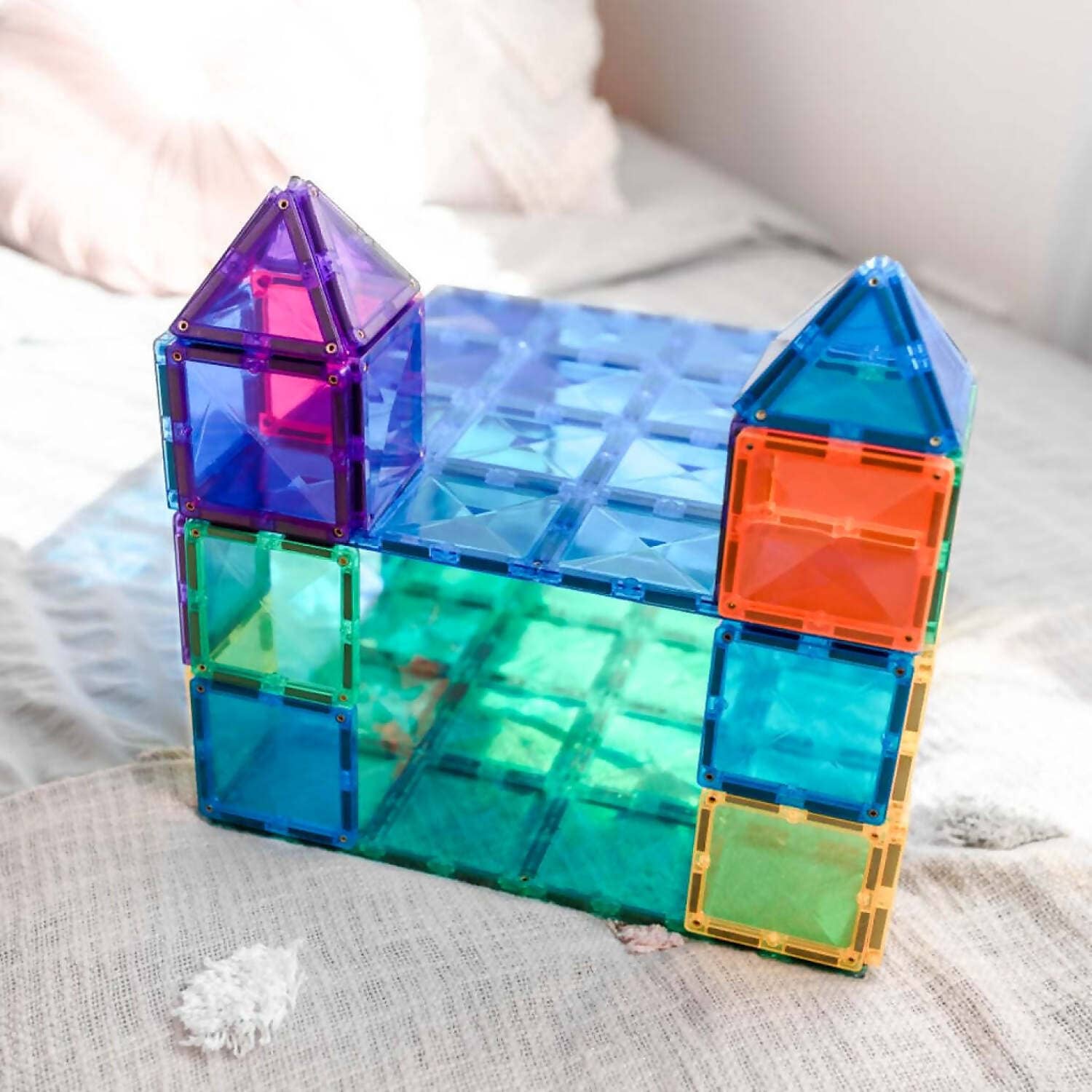 Connetix - Magnetic Tiles Rainbow Base Plate Pack Blue & Green 2pc
