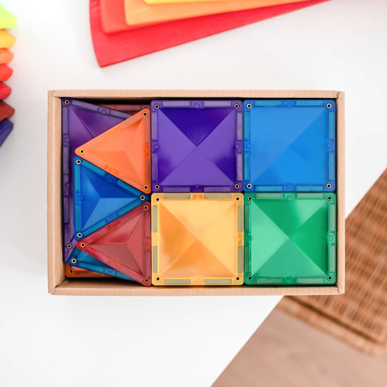 Connetix - Magnetic Tiles Rainbow Starter Pack 60pc