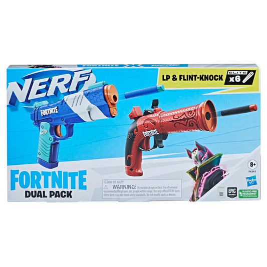 Nerf -  Fortnite Dual Pack Includes 2 Fortnite Blasters And 6 Nerf Elite Darts