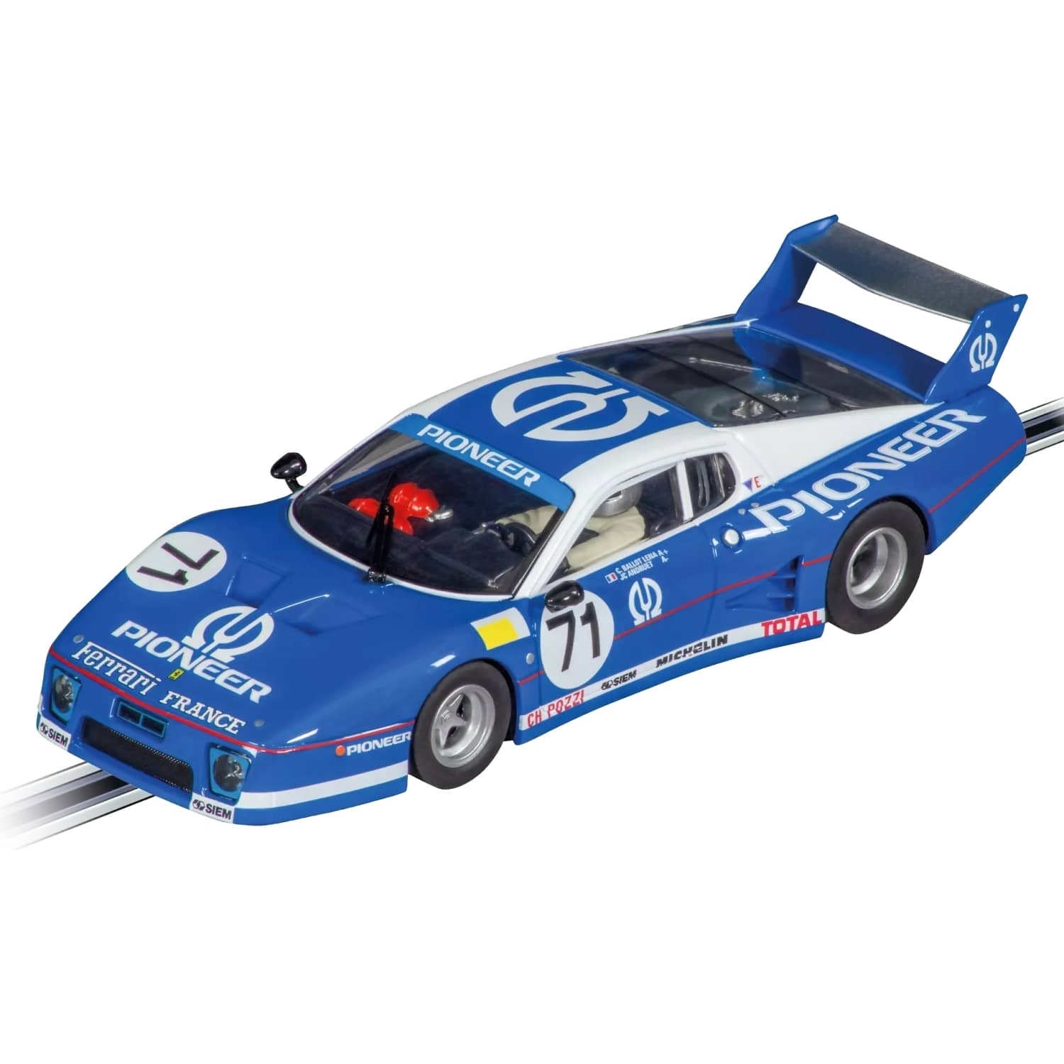 Carrera - Digital 1:32 - Ferrari 512 BB LM C Pozzi No.71 - Slot Car Also Suits Scalextric